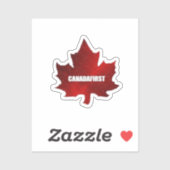 Sticker Canadafirst Red Maple Leaf (petit) (Feuille)