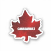 Sticker Canadafirst Red Maple Leaf (petit) (Recto)