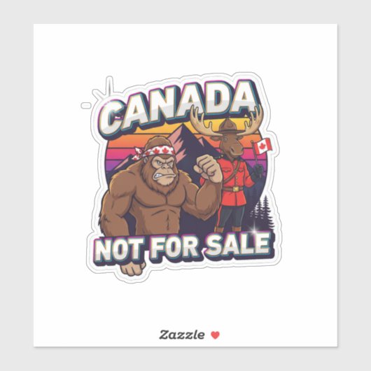 Sticker Canadian Bigfoot-Not For Sale  (Feuille)
