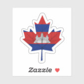 Sticker Canadien cambodgien (Feuille)