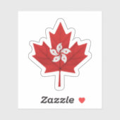 Sticker Canadien de Hong Kong (Feuille)