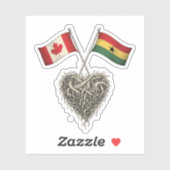 Sticker Canadien-Ghanéen (Feuille)