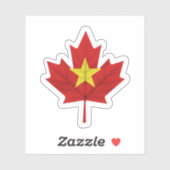 Sticker Canadien vietnamien (Feuille)