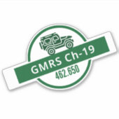 Sticker Canal 19 GMRS 462,650 Mhz (Devant)
