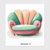 Sticker Canapé Rétro (Feuille)