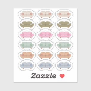 Sticker Canapé Thérapie Rendez-vous Lazy Détendez-vous pla