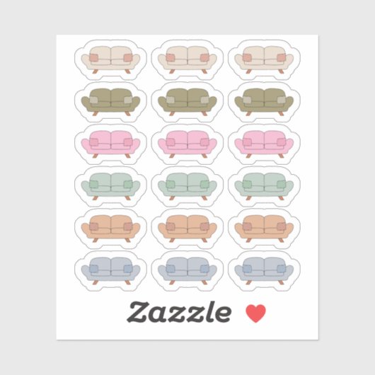 Sticker Canapé Thérapie Rendez-vous Lazy Détendez-vous pla (Feuille)