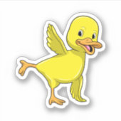 Sticker Canard au Yoga Exercice d'étirement (Devant)
