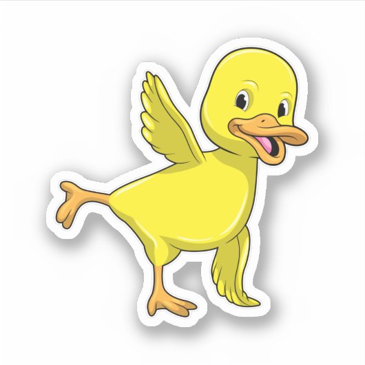Sticker Canard au Yoga Exercice d'étirement (Devant)