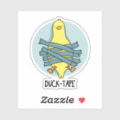Sticker Canard Bande Drôle Duct Bande Pun (Feuille)