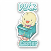 Sticker Canard Ce Fun De Pâques Kawaii (Devant)