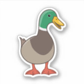 Sticker Canard colvert de dessin animé mignon (Devant)