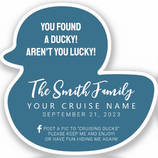 Sticker Canard de croisière (Recto)