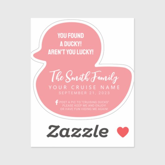 Sticker Canard de croisière (Feuille)