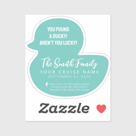 Sticker Canard de croisière (Feuille)