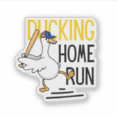 Sticker Canard drôle Baseball Canard (Devant)