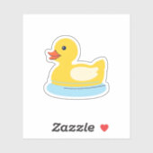 Sticker Canard en caoutchouc jaune (Feuille)