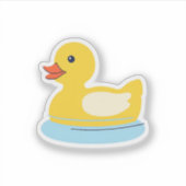 Sticker Canard en caoutchouc jaune (Devant)