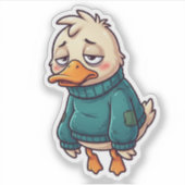 Sticker Canard fatigué socialement (Devant)