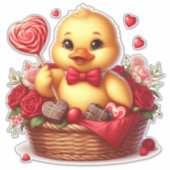 Sticker Canard mou de Valentine (Devant)