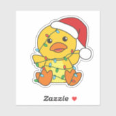Sticker Canard Noël Animaux d'hiver Canard de vacances (Feuille)