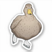 Sticker Canard Patinage sur glace Patins sur glace (Devant)