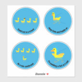 Sticker Canards Motivants Mignons (Feuille)