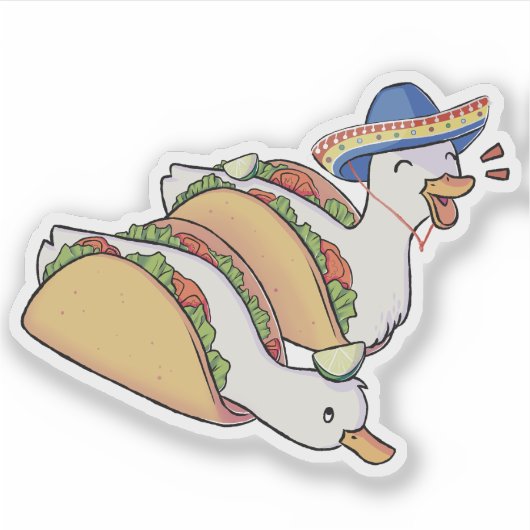 Sticker Canards tacos (Devant)