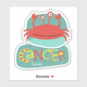 Sticker Cancer du crabe Contour zodiaque (Feuille)