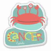 Sticker Cancer du crabe Contour zodiaque (Devant)