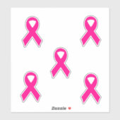 Sticker Cancer du sein, pack ruban rose (Feuille)