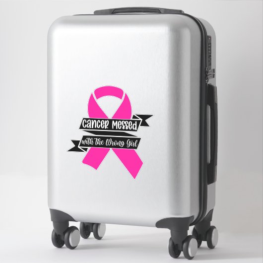 Sticker Cancer malmené avec la mauvaise fille (Sur valise)