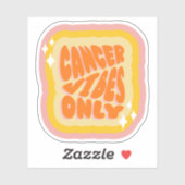 Sticker Cancer Vibes Only | Girl | Aesthetic Horoscope  (Feuille)