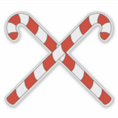 Sticker Candy Canes Crossed (Devant)