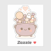 Sticker Candy Cauldron au sourire mignon (Feuille)