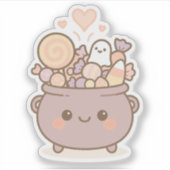 Sticker Candy Cauldron au sourire mignon (Devant)