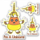 Sticker Candy Corn Unicorn (Devant)