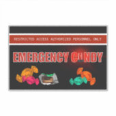 Sticker Candy d'urgence Funny Construction Sécurité (Devant)