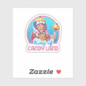 Sticker Candy Land Roi de Candy Land Portrait (Feuille)