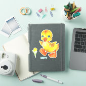 Sticker Caneton drôle mignon heureux (Couverture iPad)