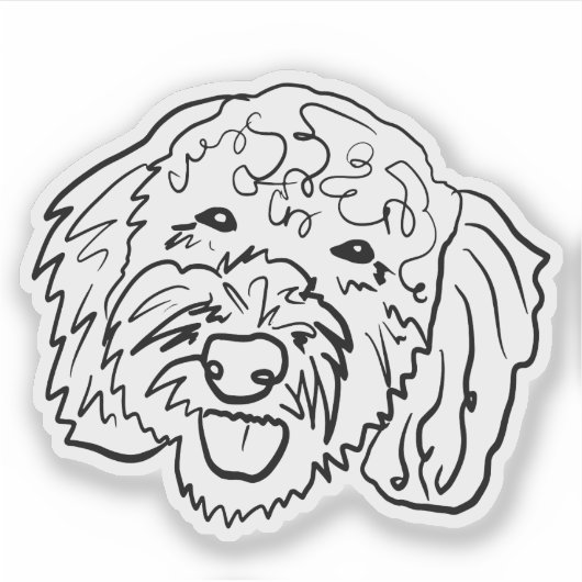 Sticker Caniche à profusion (Devant)