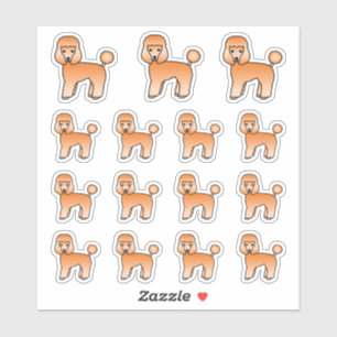 Sticker Caniche Jouet Abricot Chiens de Dessin Animé Migno