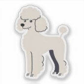 Sticker Caniche mignon (Devant)