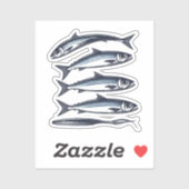 Sticker Canned sardines (Feuille)