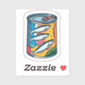 Sticker Canned sardines (Feuille)