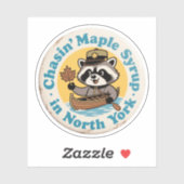 Sticker Canoë de course Retro North York (Feuille)