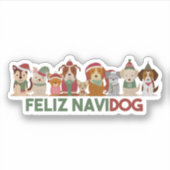 Sticker Canon de Noël : Feliz Navidog (Devant)