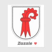 Sticker Canton de Bâle-Campagne, Suisse (Feuille)
