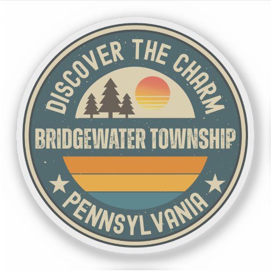 Sticker Canton de Bridgewater, Pennsylvanie (Devant)