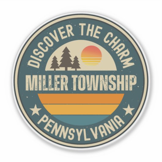 Sticker canton de Miller, Pennsylvanie (Devant)